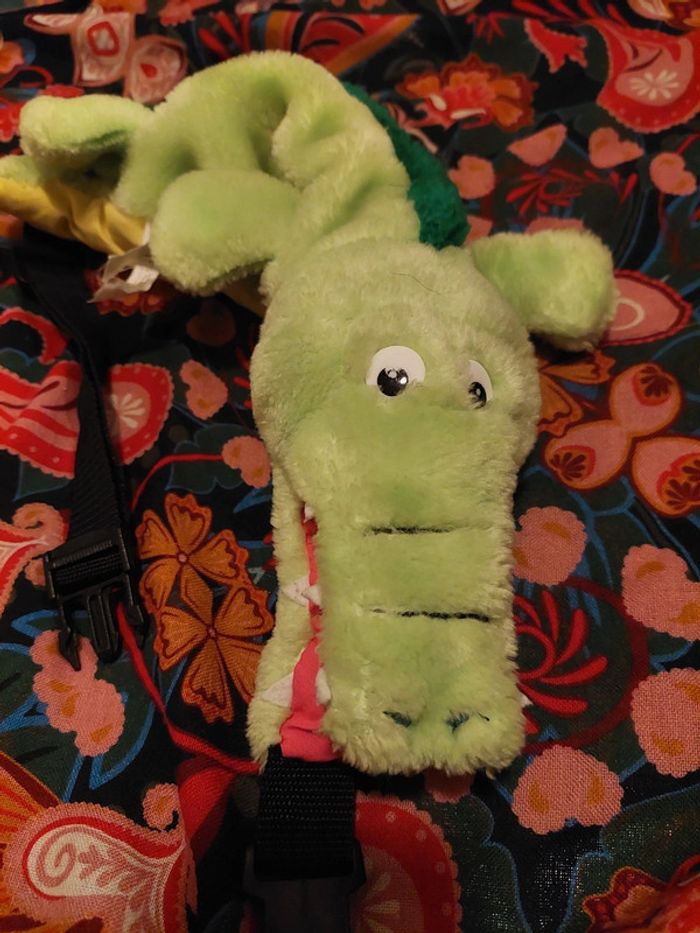 Ikea - sac banane en peluche crocodile vintage - photo numéro 2