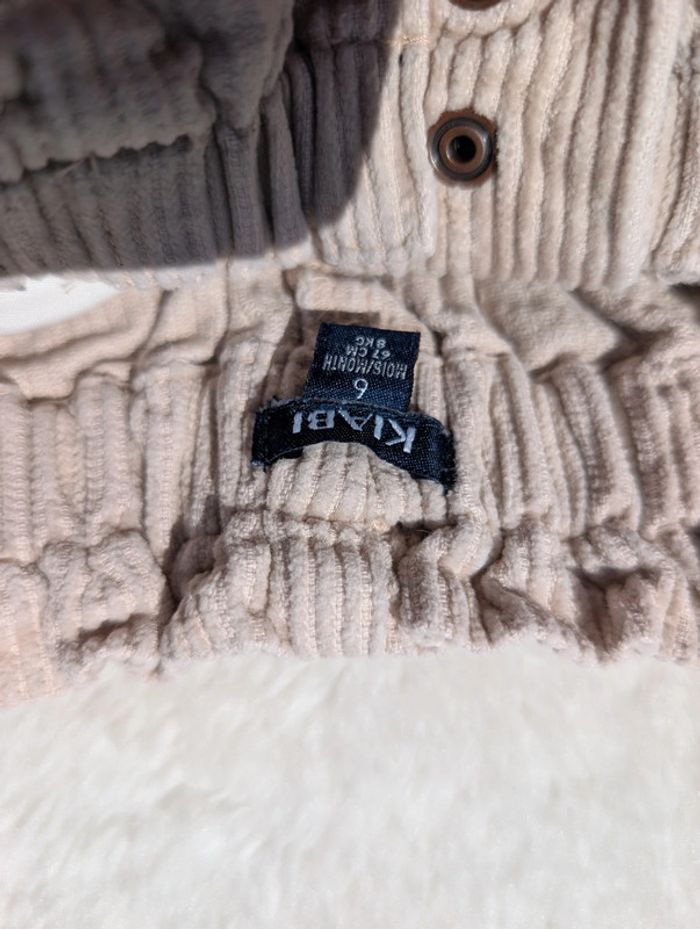 Short beige côtelé 6 mois - photo numéro 3
