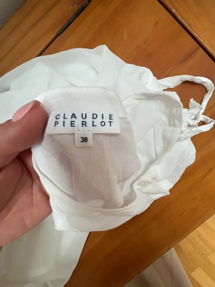 🤍 Blouse blanche Claudie Pierlot – T38 - photo numéro 3