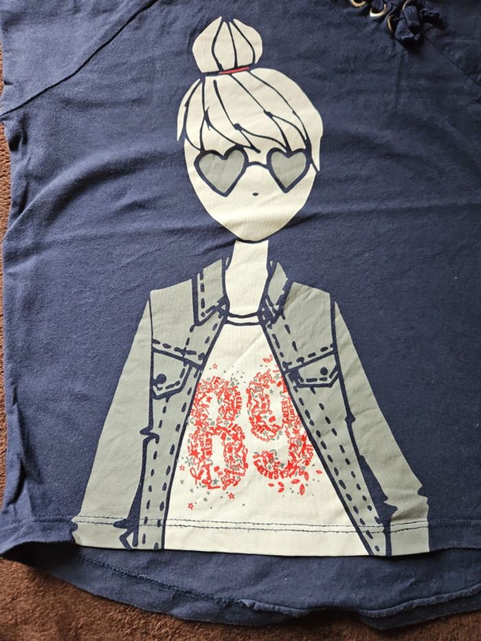 Tee-shirt manches longues filles 6 ans - photo numéro 2