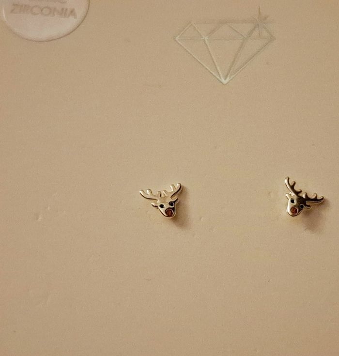 Boucles oreilles rennes de Noël - photo numéro 2