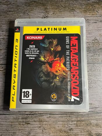 Metal Gear Solid 4 Guns of Patriots - Jeu PS3 Complet Version française Platinum PAL sony