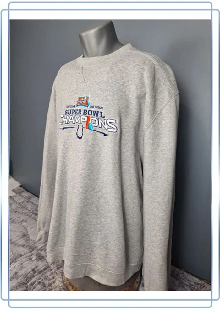 Sweat col rond / crewneck reebok homme gris / taille XL full broderie(305) - photo numéro 4