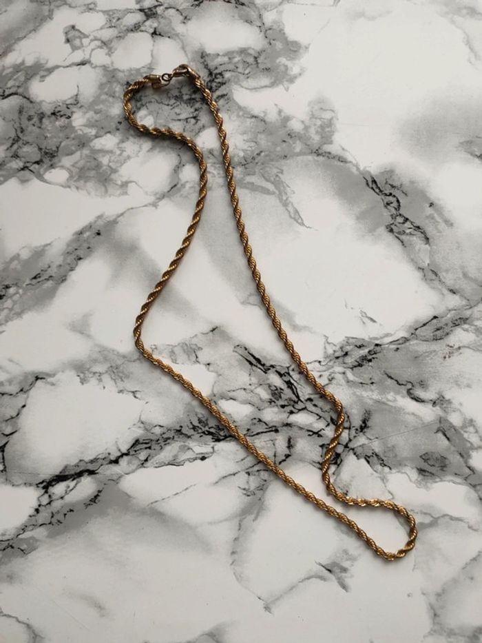 Collier torsadé vintage doré