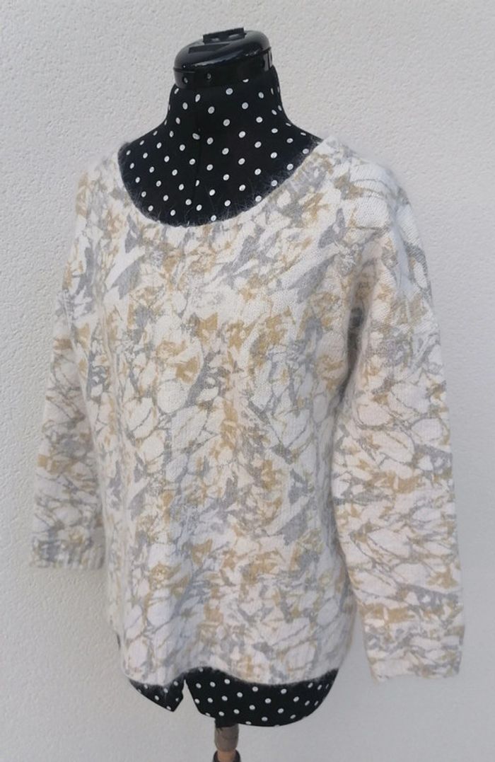 Pull blanc gris kaki laine Taille L 27 Quai de Seine - photo numéro 6