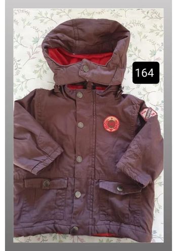 manteau garçon marron/rouge Orchestra 9 mois