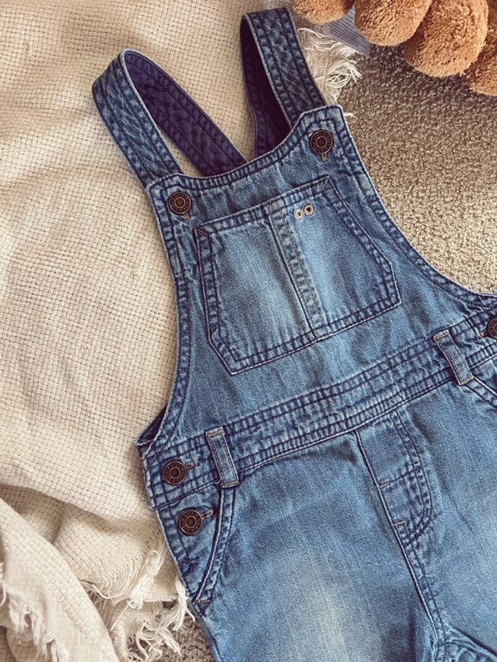 Salopette en jean short souple h&m mixte - photo numéro 2