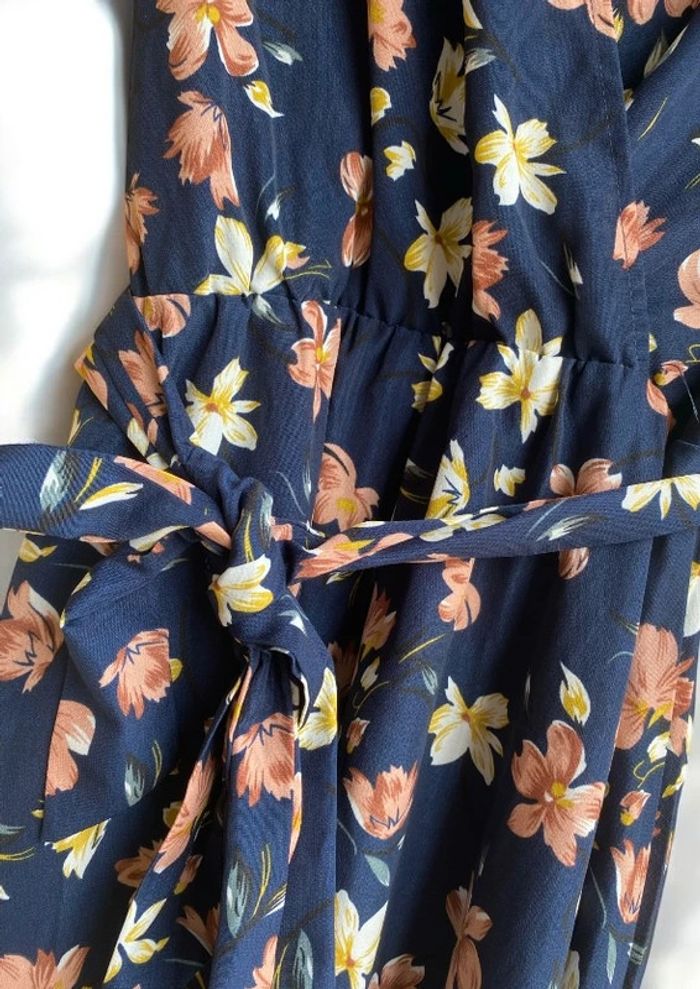 🎀 Robe longue femme florale bleu marine taille M🎀 - photo numéro 6
