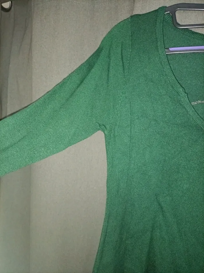 Robe pull vert émeraude tête de mort - photo numéro 3