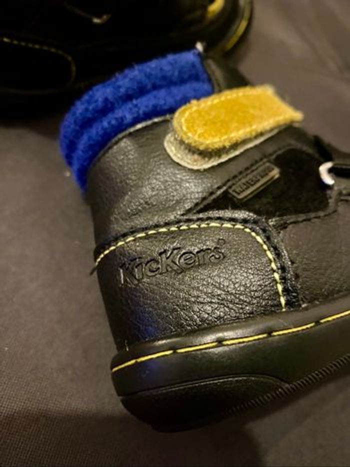 Boots Kickers Enfant en cuir – Waterproof – Taille 21 - photo numéro 9