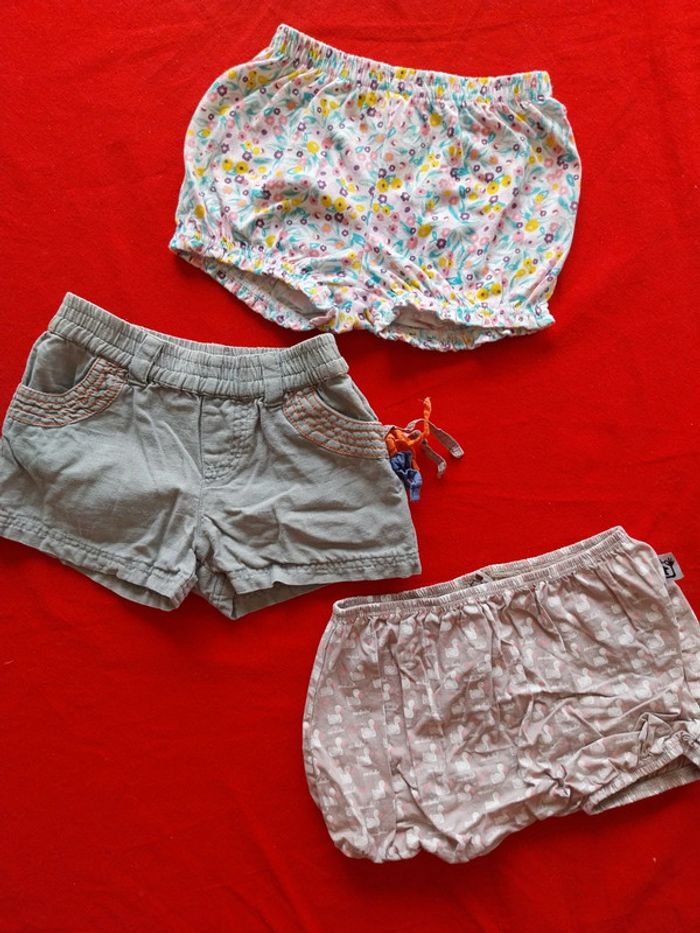 Lot de 3 shorts fille 23 mois