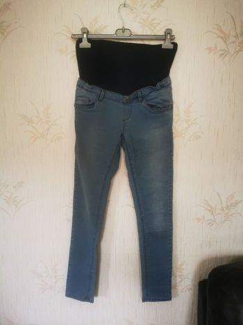 Jean grossesse pantalon prémaman Bleu bébé 