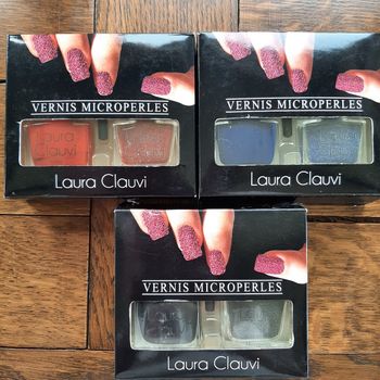 Lot 3 vernis caviar microperles Laura Clauvi NEUFS