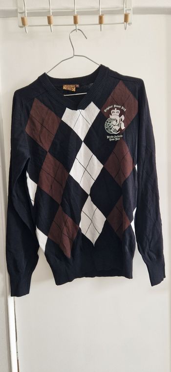 Pull à carreaux  homme