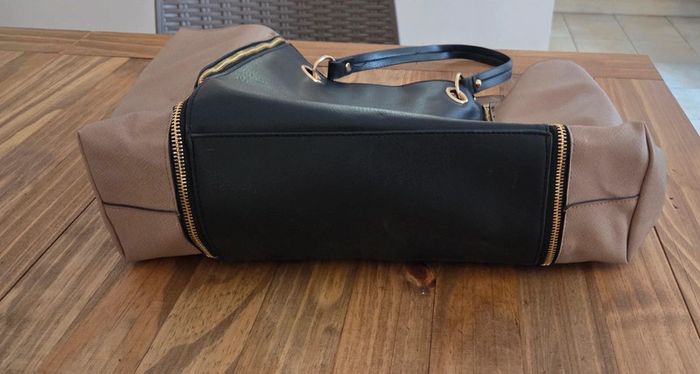 Sac à main main Paquetage noir et marron beige - photo numéro 9