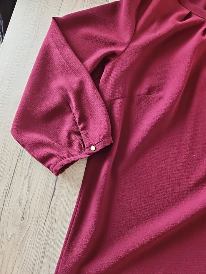 Blouse manches longues bordeaux - photo numéro 2