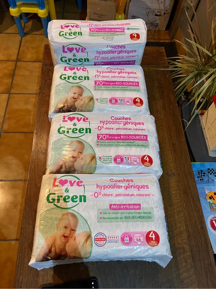 Couche taille 4 Love and Green : 184 couches