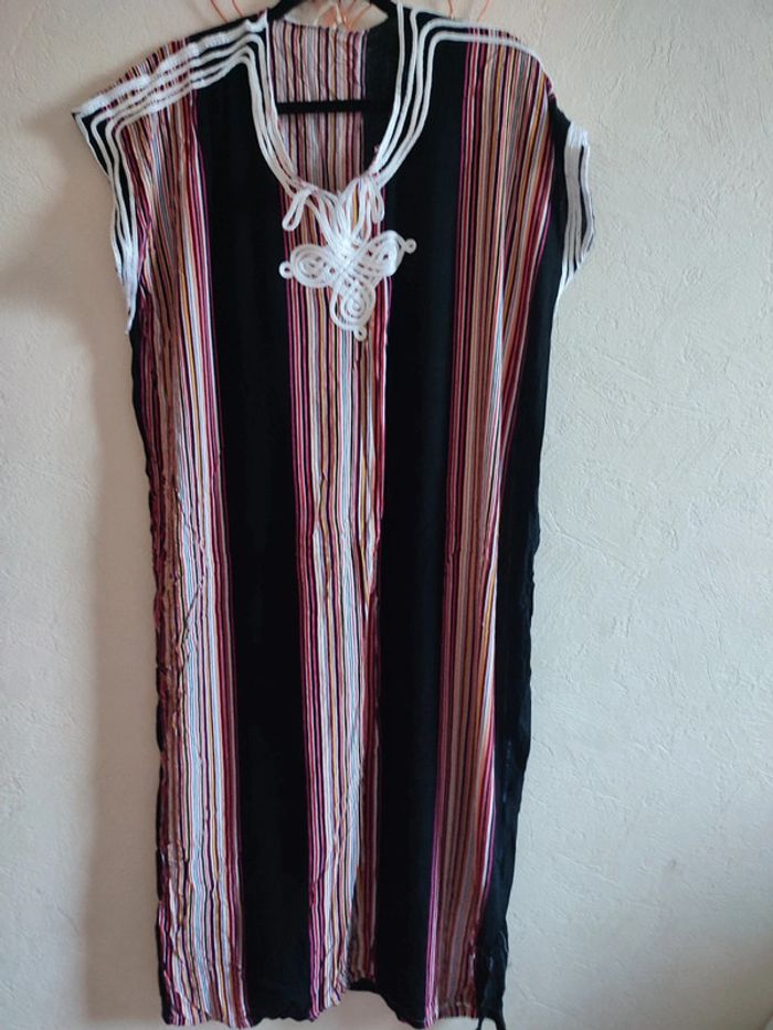 Robe d'été rayée, orientale, légère taille unique