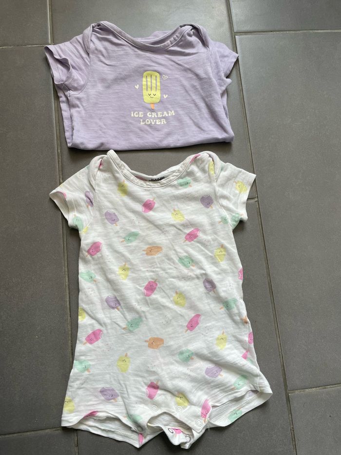 Lot pyjamas été bébé fille 12 mois - photo numéro 3