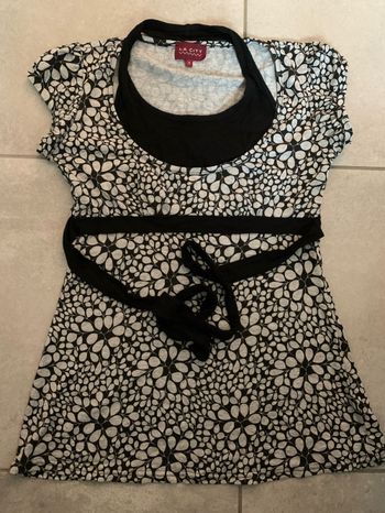 Haut noir et gris La City taille 2 (38/40)