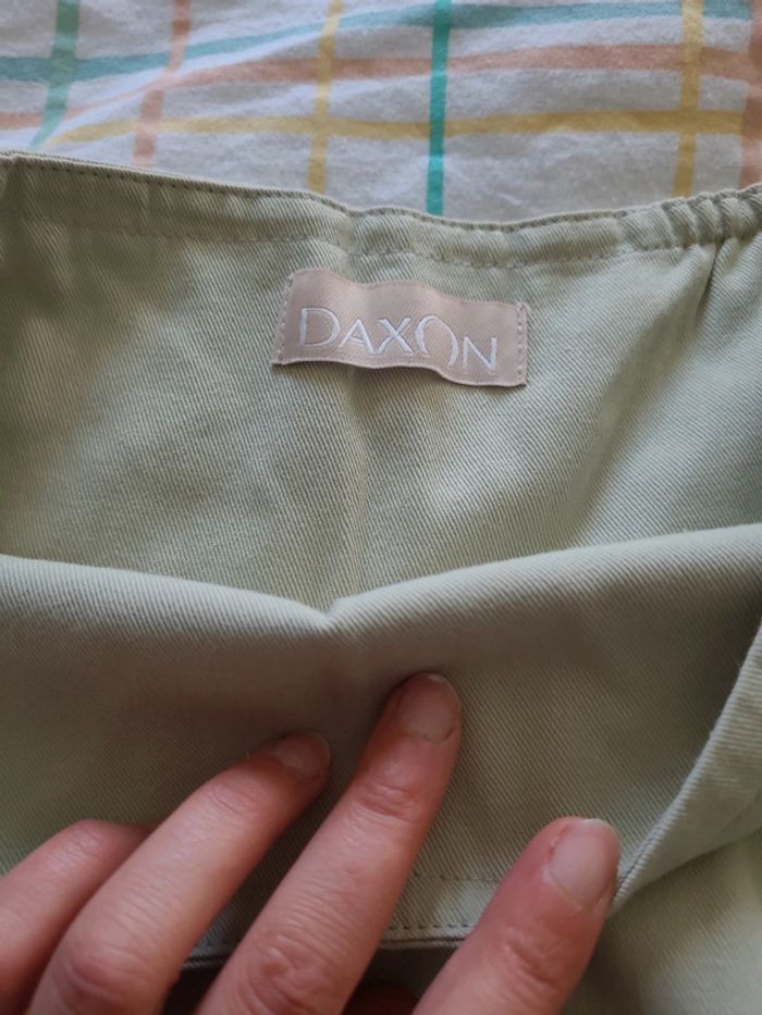 Jupe longue trapèze, vert anis, taille 38 - photo numéro 6