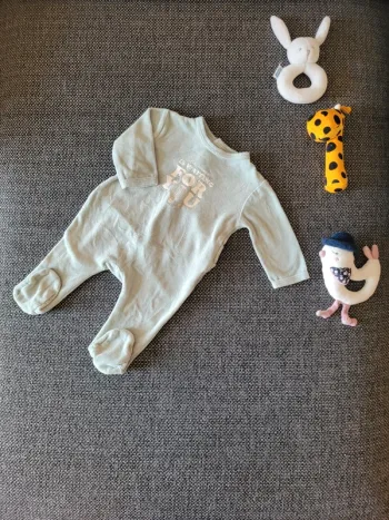 Pyjama mixte 1 pièce velours 3 mois