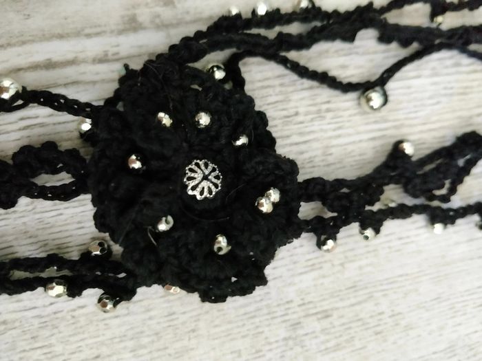 Collier au crochet fait main - photo numéro 3