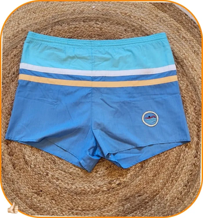 Short de bain rétro bleu homme – très bon état - Taille L