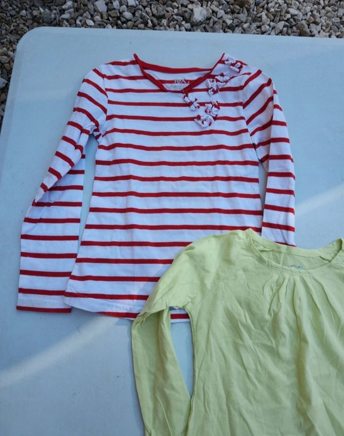Lot 2 tshirts manches longues pull Tex 5-6 ans - photo numéro 2