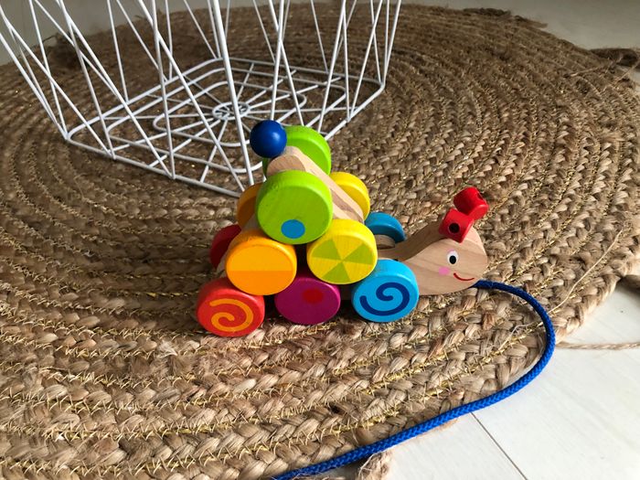 Chenille en bois à tirer - photo numéro 4