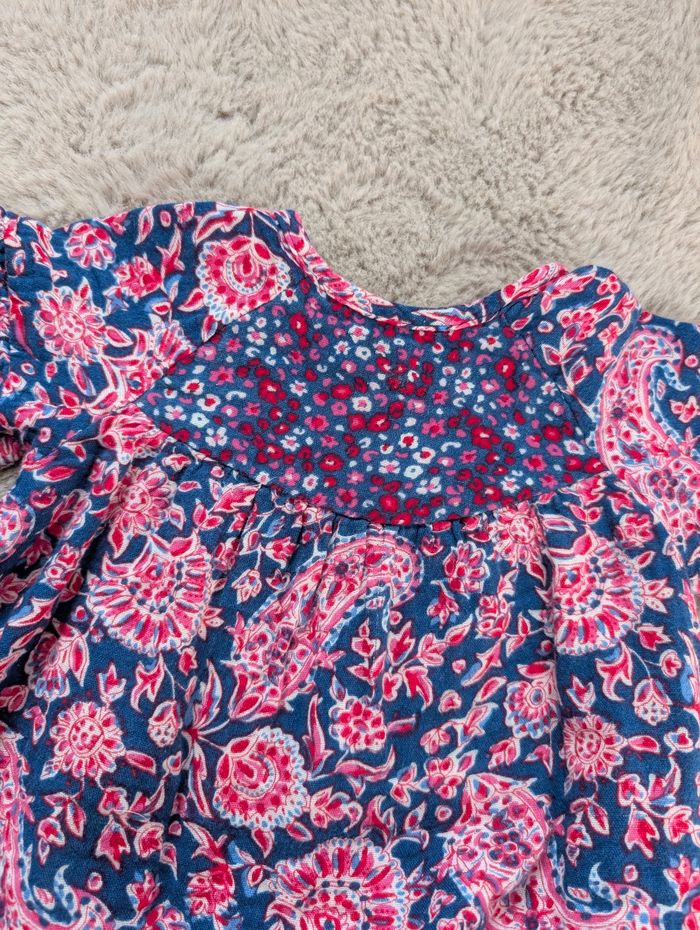 Robe bébé fille Du Pareil au Même 12 mois – coton imprimé fleuri – très bon état - photo numéro 6