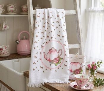 Serviette invitée/essuie-mains Shabby Chic neuve 🌹