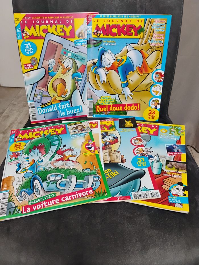 Lot de 5 magazines le journal de Mickey