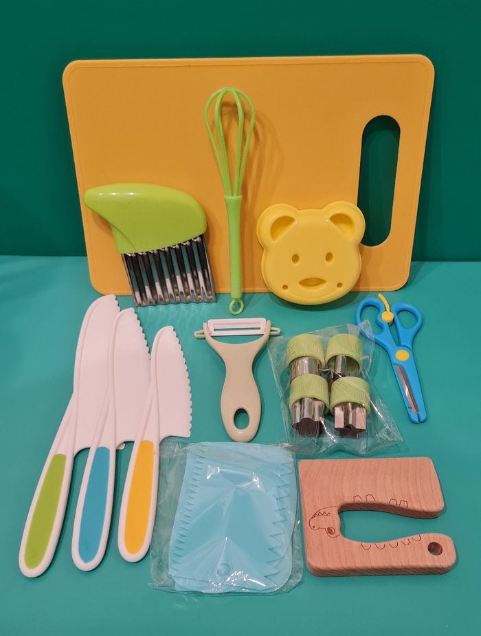 Set ustensiles de cuisine pour enfants de 17 pièces