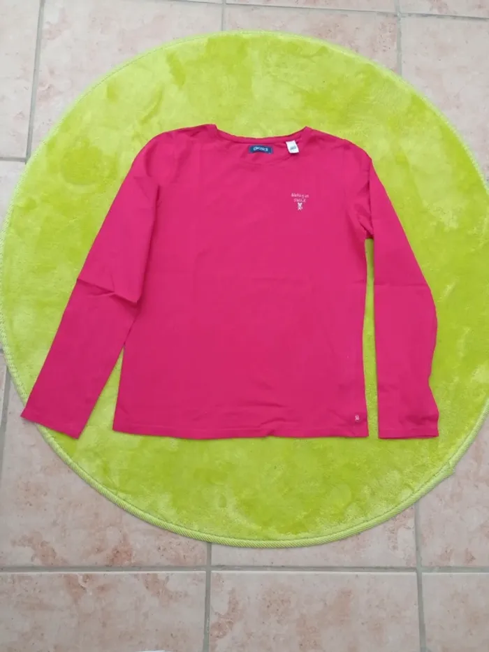 Tee-shirt ML rose Okaïdi taille 12 ans