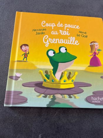 Livre enfant hachette coup de pouce au roi grenouille