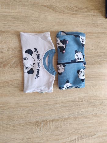 Ensemble veste et tee-shirt panda