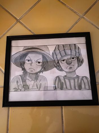 Dessin encadré manga