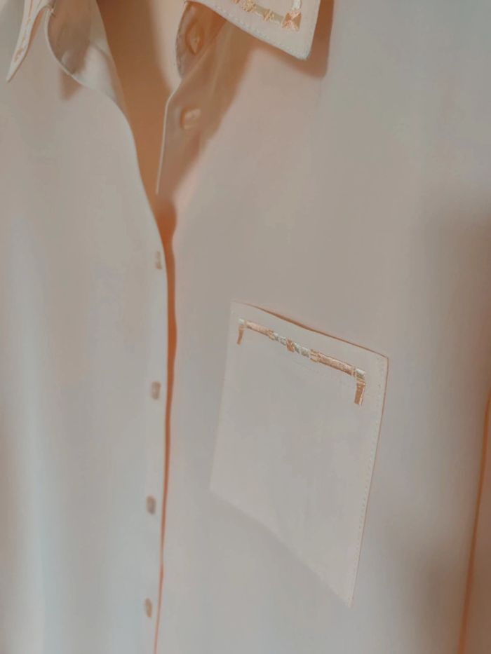 Chemise Fosby manches courtes à épaulettes jaune 42 - photo numéro 3