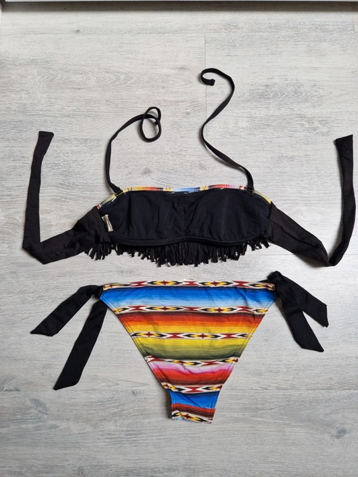 Maillot de bain bikini 2 pièces Banana Moon noir et multicolore taille 36 - photo numéro 7