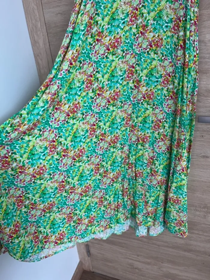 Robe longue vert fleurie - photo numéro 4