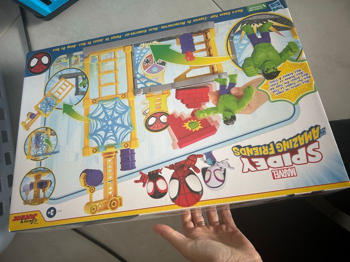 Neuf 🎁 Figurine spidey and his amazing Friends chantier deconstruction hulk