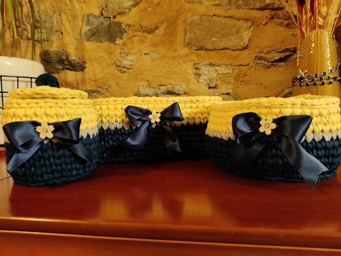Pack de paniers rangement en Trapilho pour bébé - photo numéro 2