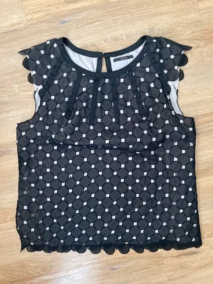 Blouse manches courtes noire