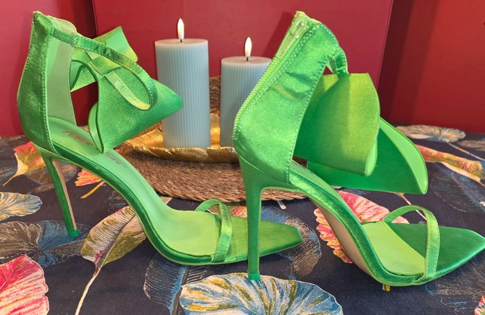 Escarpins vert gros noeud 40 - photo numéro 4