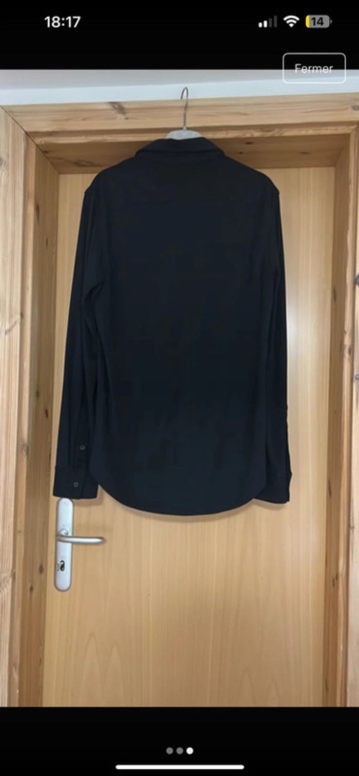 Chemise noir homme daim - photo numéro 3