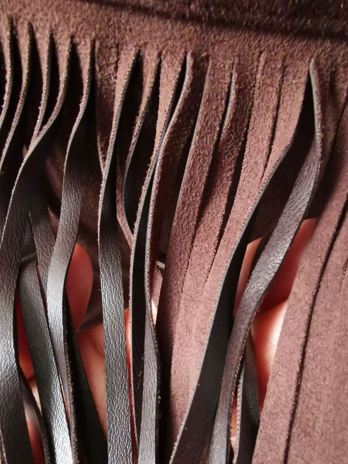 Sac bandoulière cuir nubuck couleur marron 💘 - photo numéro 6