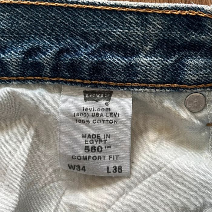 Jean/pantalon bleu clair Levi's 560 pour homme, taille : W 34 (44 taille française) - photo numéro 6