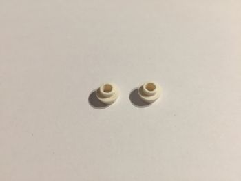 lot x2 Assiette ronde 1x1 avec goujon ouvert blanc 85861 pièce détachée Lego #A49