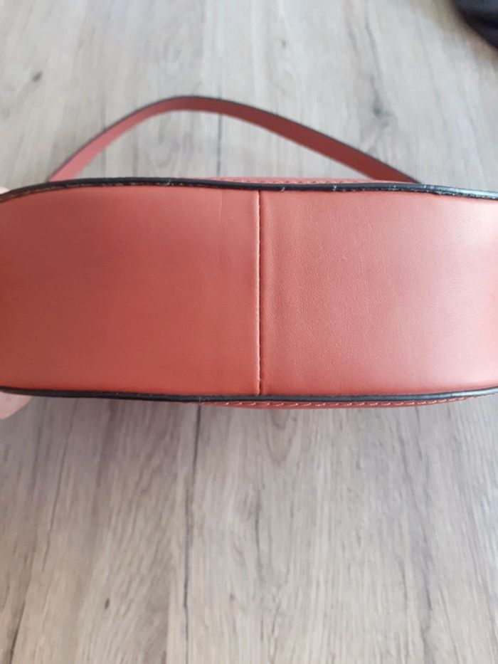 Petit sac bandoulière ton corail foncé pieces - photo numéro 5